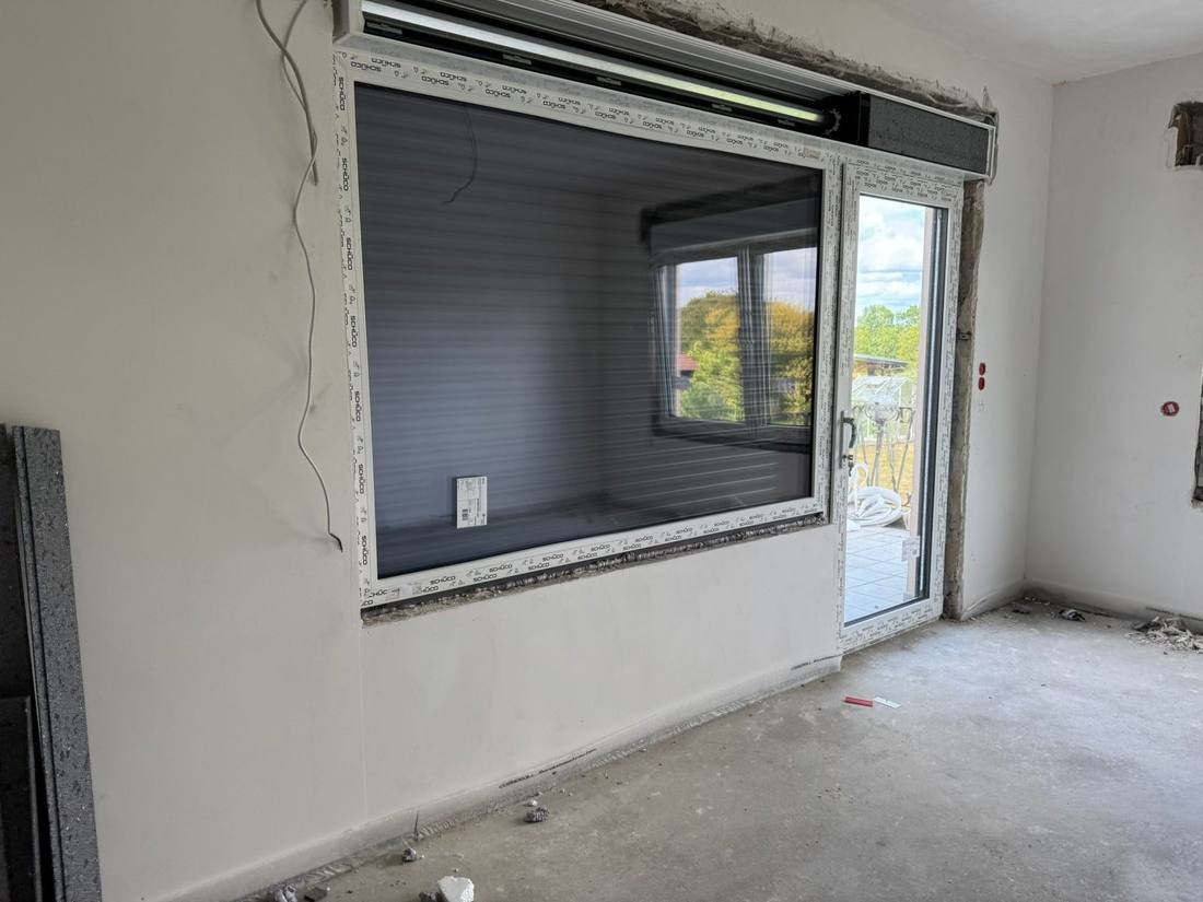 Schüco Fenster mit integriertem Rollladen, Innenansicht